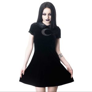 Killstar Velvet Moon Cutout Dress Witch Goth